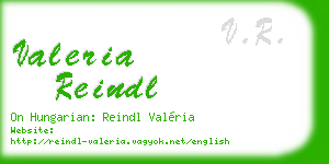valeria reindl business card